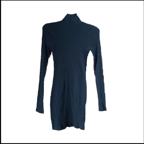 NWT Free People FP Beach Ribbed Long Sleeve Mini Dress - S - Picture 1 of 14